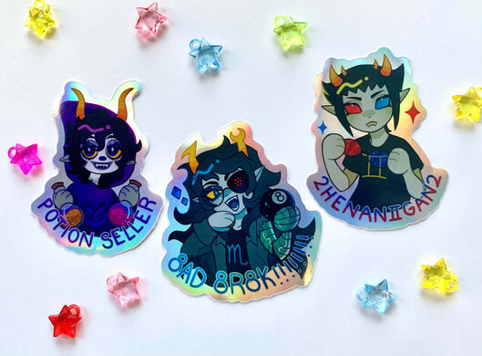 homestuck holo stickers homestuck holo stickers