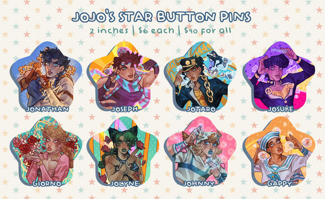 JJBA Buttons